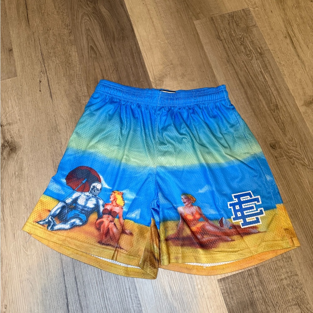 Warren Lotas x Eric Emanuel EE Mesh Shorts - Beach - Size Large